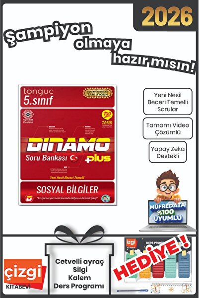Tonguç Yayınları 5. Sınıf Sosyal Bilgiler Dinamo Soru Bankası