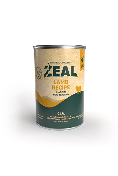 ZEAL طعام الكلاب المعلب الخالي من الحبوب 390 جرام - (وصفة لحم الضأن)