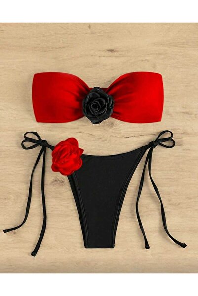 bikinistan Детайлен комплект бикини с флорални мотиви