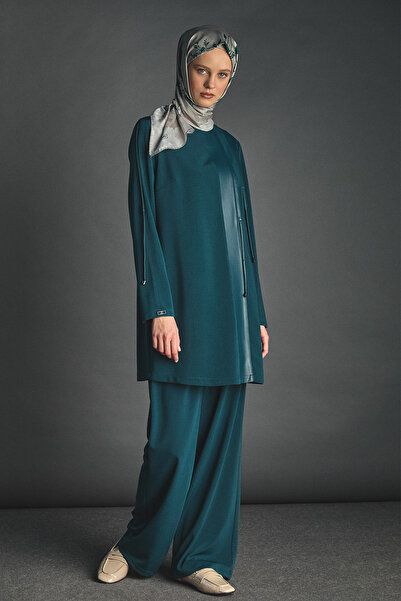 Setrms Deri Kombinli Şeritli İkili Takım