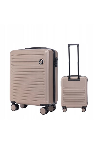 WINGS BRAND Bagaj de cabină WINGS COOT 20", încuietoare TSA, roți 360°, ABS auriu