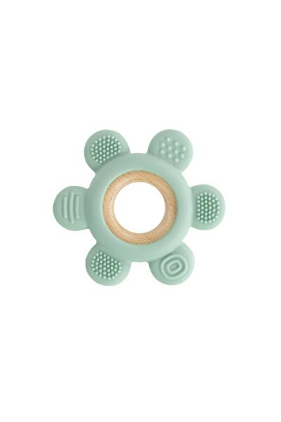 Jane Παιχνίδι οδοντοφυΐας για μωρά, Τζέιν, Σιλικόνη και ξύλο, Χωρίς BPA, Μέντα