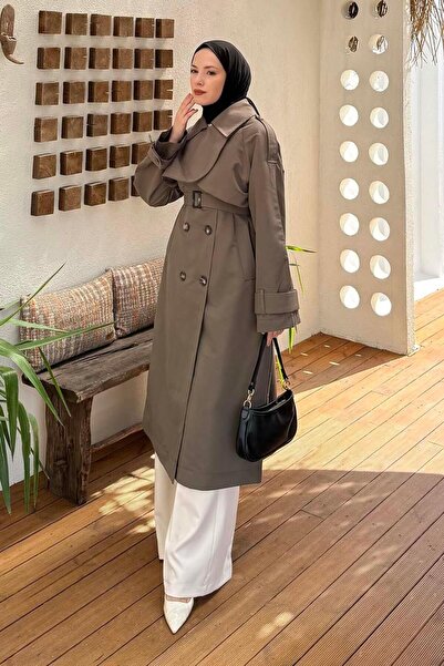 lamelif Τζάκετ με γιακά τσέπης Χακί