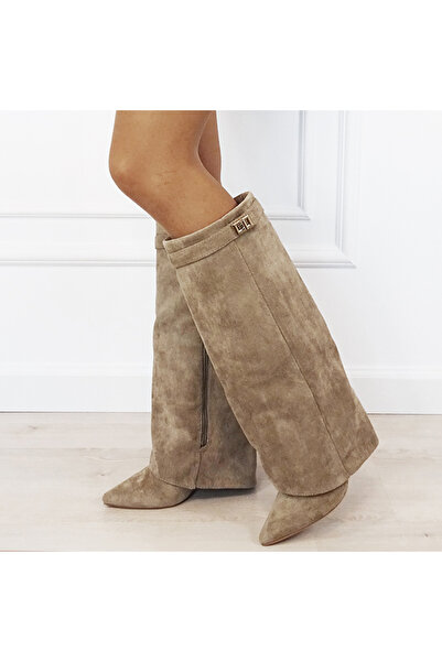 SOFILINE Ghete elegante bej cu toc confortabil 9501A 113
