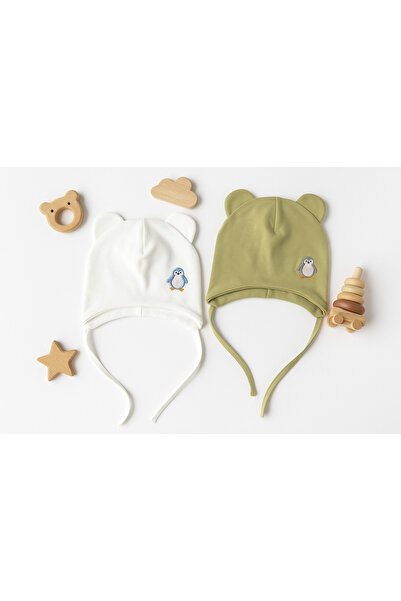 greenmoss 100% cotton twin baby beanie