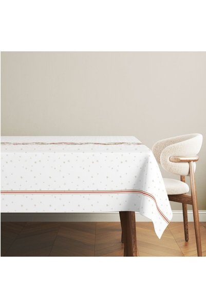 Lenjerii Deosebite Christmas cotton tablecloth 140x320cm with decorative bran...
