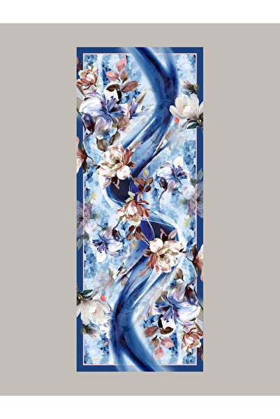 Ayshara شال من مجموعة Flower Line Collection بتصميم فلورال إندوميني ذو جانب واحد