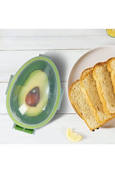 Flippy Avocado Storage Container Flippy, Airtight, for Refrigerator, 15.3x11x8 cm, Green