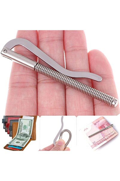 ipekbazaar Metal Para Tokası, Cüzdan İçi Yaylı Para Klipsi, Deri Hobi Aksesua...