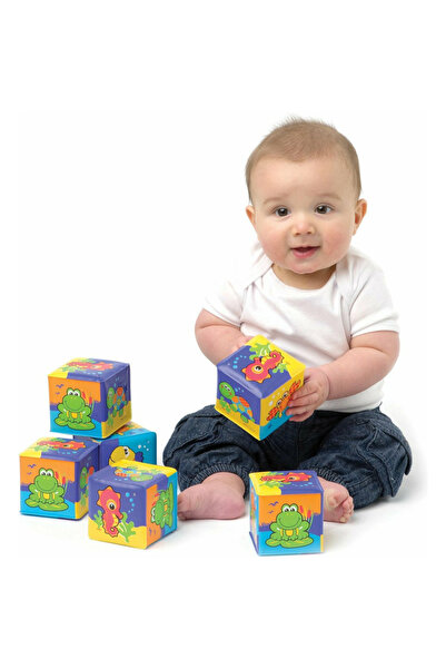 Playgro Set of 6 new cubes for the bathroom, Playgro, Size 7.5 cm each cube