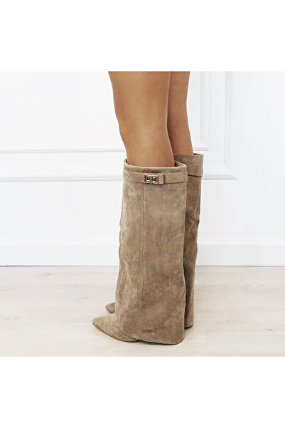 SOFILINE Ghete elegante bej cu toc confortabil 9501A 113