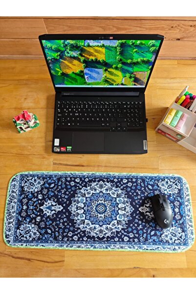 sgeteknoloji 70X30 cm Phosphorescent Stitched Persian Carpet Themed Non-Slip Base Speed Surface Gamer Mouse Pad Gaming