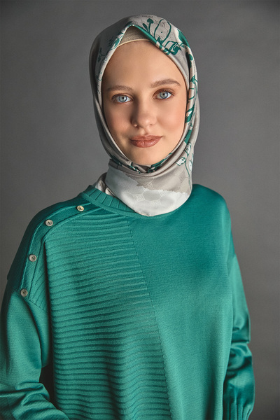 Setrms Süs Düğmeli Triko Tunik