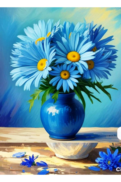 Krista Tablou pe pânză PM716 Pictură pe numere, înrămată, 20x30 cm, Vază cu m...