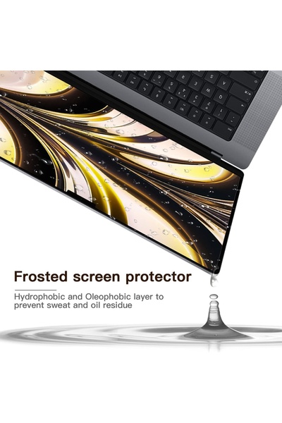 SKYDDAR INNOVATION Foil for MacBook Air 13" 2024, Anti Glare VisionProX, Anti Reflex, set sticker, Transparent/Matte