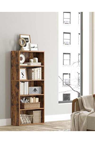 Gogoya 5-Tier Bookcase 1.34m Floor-Standing Bookshelf for Home Office Living Room Bedroom