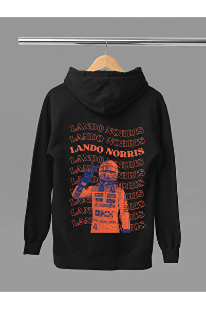 MAGORS سترة رياضية طويلة الأكمام من القطن مطبوع عليها LANDO NORRIS مبطن بالصو...
