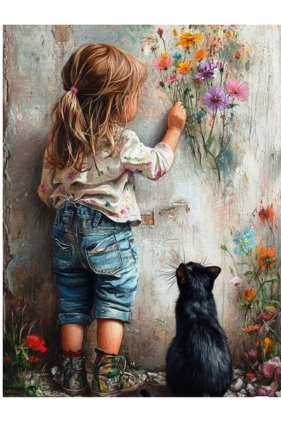 Krista Tablou pe pânză GM1007 Goblen Square Diamonds, înrămat, 50 x 40 cm, pi...