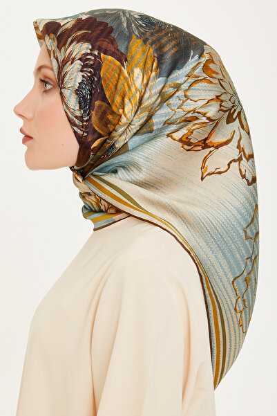Armine Silk Scarf 9220D (Sura) (Nostalji̇)-03