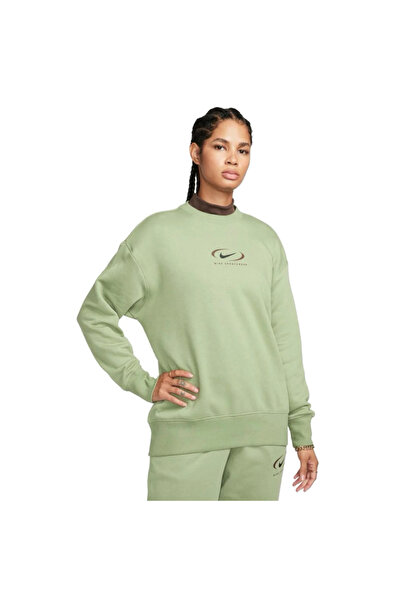 Nike Bluza W Nsw PHNX fleece OS crew print SW