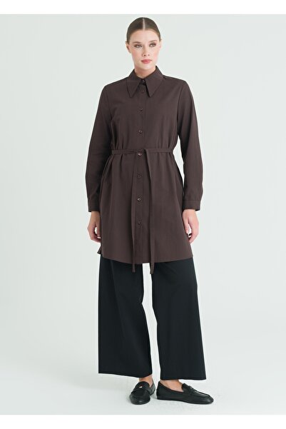 Armağan Sivri Yaka Kemerli Tunik