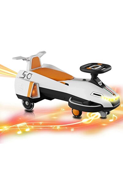 MACVI ® Kids Space Car 3+ yrs, 6V 25W, LED lights, sounds, silicone wheels, futuristic design