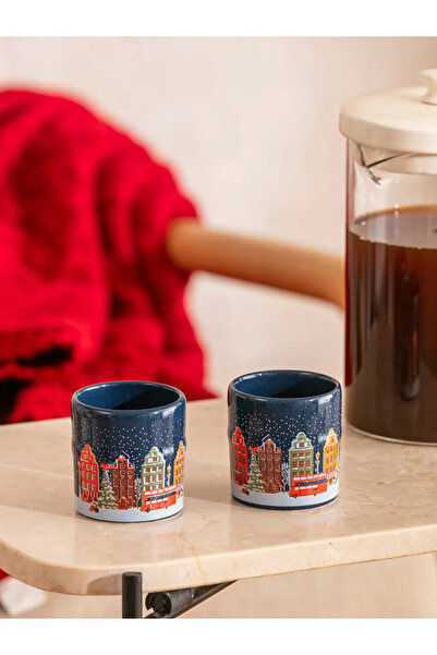 LC Waikiki Mixed Printed 2-Person Coffee Cups 90 ml