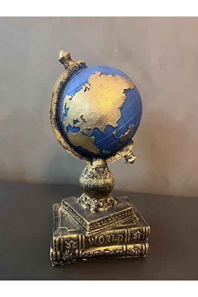 AYYILDIZLI Kitaplı Dünya Küre Biblo Masa Üstü Hediyelik Kırtasiye Kişiye Özel