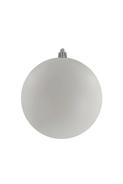 Christmas Magic Baubles Matt White 12cm 2Pcs/PVC Box
