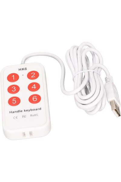 GOWENIC لوحة مفاتيح جيب USB صغيرة - 6 مفاتيح قابلة للبرمجة (للألعاب/المكتب/ال...