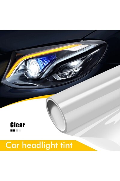 Choice فيلم تظليل المصابيح الأمامية للسيارة شفاف 50 سم × 200 سم، فيلم فينيل ش...