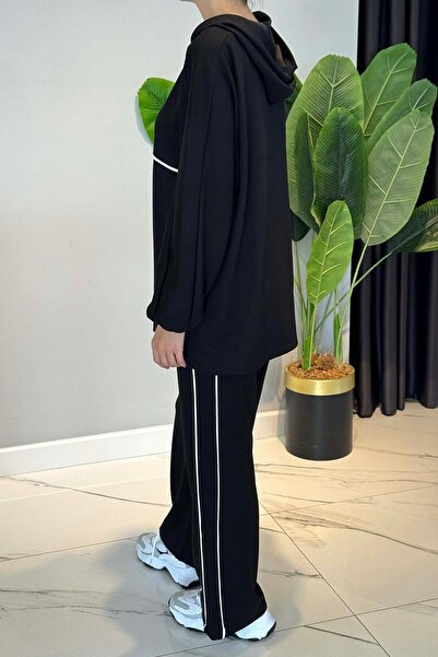 Lale Butik Piped Detail Comfortable Suit 3143 Black