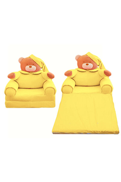 Krista Fotoliu extensibil din pluș și 2 plăci de burete Ursuleț de pluș Somno...