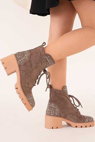 KRISTE BELL Blanca Original Imported Special Series Stone-Detail Women's Boots Vison