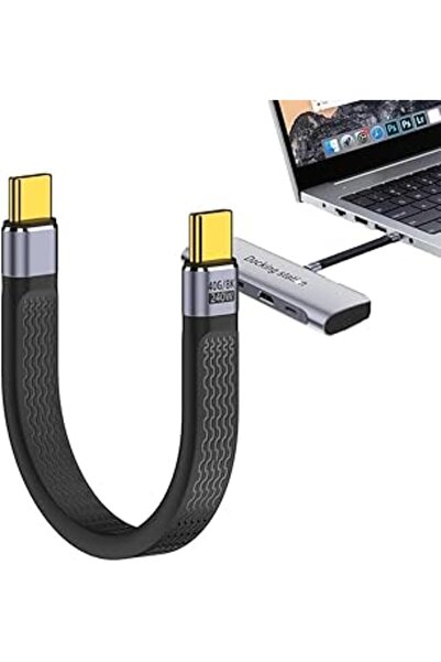 Other USB-C 240W Data Cable Male-to-Male USB4 40Gbps 8K Flat FPC (13 cm)