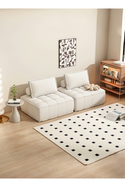 Venpara 100*100*75cm Modern Elastic Furniture Sofa with Comfort Cushions - Durable Minimalist Design