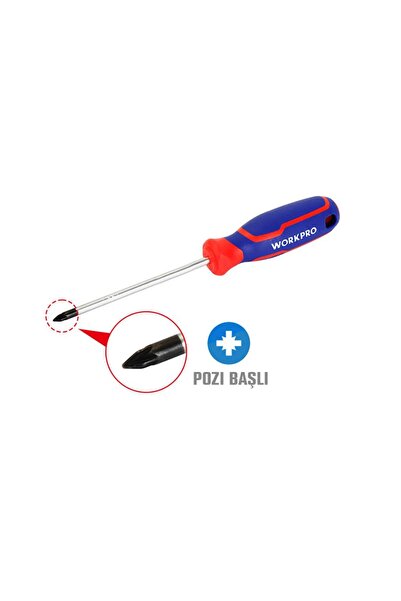 Workpro WP221035 PZ0x75mm CR-V Manyetik Profesyonel Yıldız Tornavida
