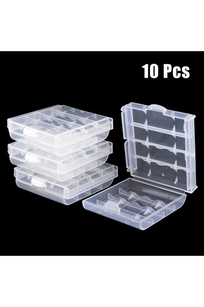 Choice 10pcs Battery Plastic Protecting Case Cover Holder AA/AAA Battery Storage Box Container Organizer...