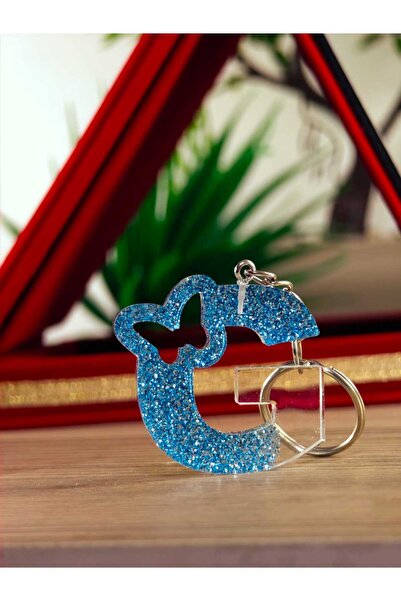 TAKIDA GÜMÜŞ Butterfly Keychain Letter Keychain