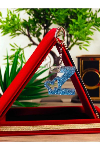 TAKIDA GÜMÜŞ Butterfly Keychain Letter Keychain