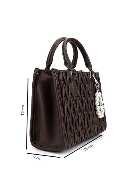 Tamer Tanca Women's Faux Leather Brown Shoulder Bag