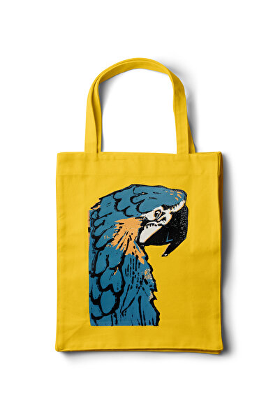 INKD Sanatsal Gabardin Bez Çanta – Perroquet Tasarım - 35x40