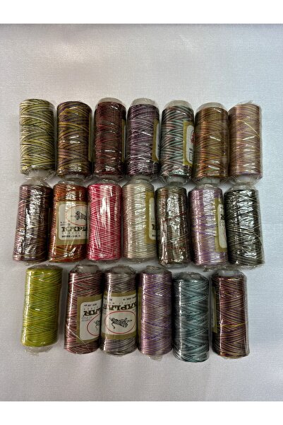 UluTeks Oya Ipliği Dantel Ipliği Nakış Ipliği 25 gr 20 Adet Ebruli