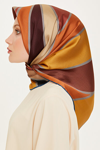 Armine Silk Scarf 9232D (Sura) (Nostalji̇)-03