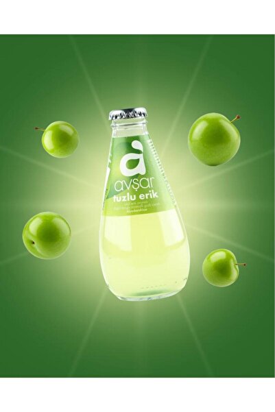 Avşar Yeşil Erik Aromalı Maden Suyu Şekersiz Tuzlu Erik 6x200 Ml ( 6 Adet )