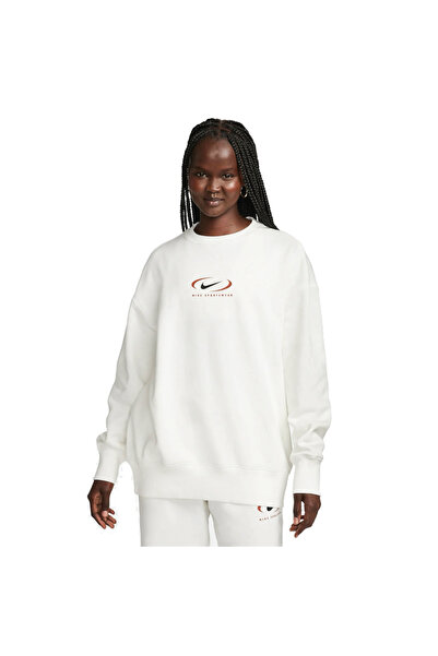 Nike Bluza W Nsw PHNX fleece OS crew print SW