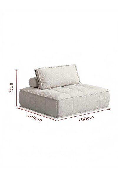 Venpara 100*100*75cm Modern Elastic Furniture Sofa with Comfort Cushions - Durable Minimalist Design