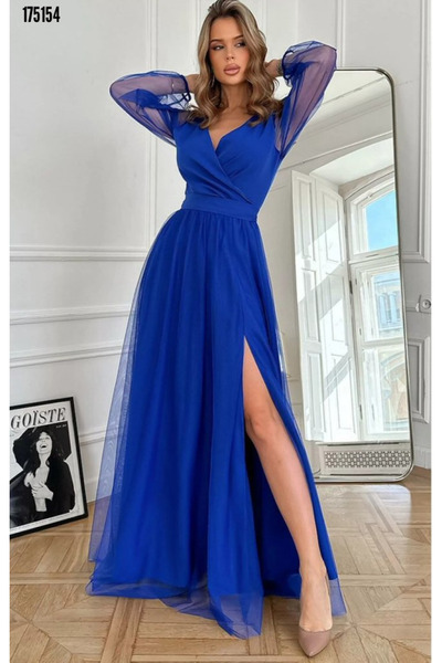 Modayakamoz Νέα σεζόν Γυναικείο μακρυμάνικο φόρεμα με διπλό στήθος, γιακά και...