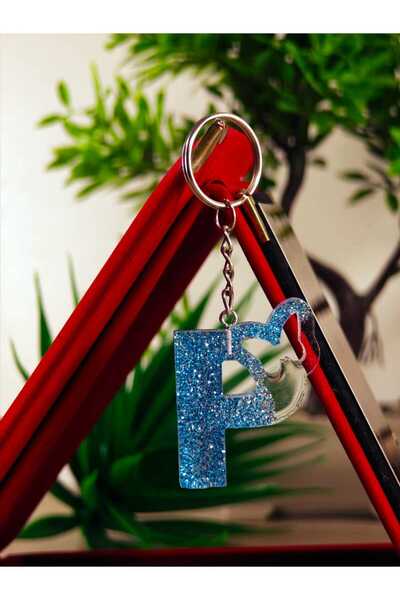 TAKIDA GÜMÜŞ Butterfly Keychain Letter Keychain