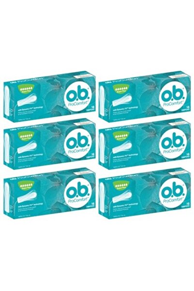 o.b. Set 6 x OB ProComfort Tampons, 16 Pieces/Set